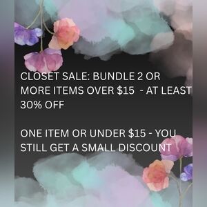 CLOSET CLEANOUT SALE
